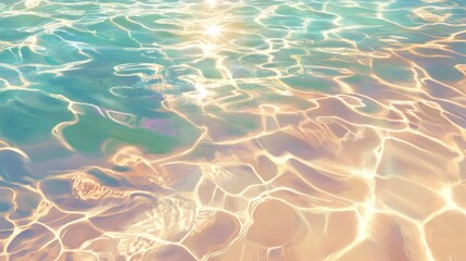 Sunlight dappled sea waves forming intricate patterns on the water surface