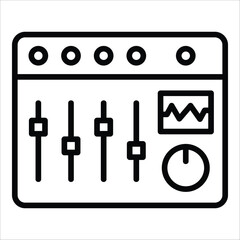 Fototapeta premium Audio Mixer Icon Element For Design
