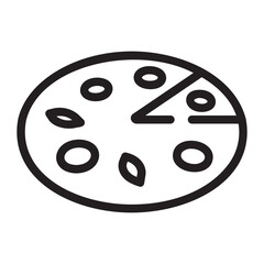 pizza line icon