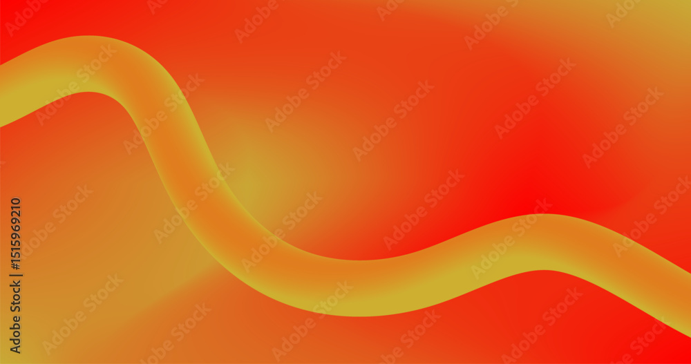 Aufkleber abstract orange gradient background with fluid pipe lines and shape vector illustration