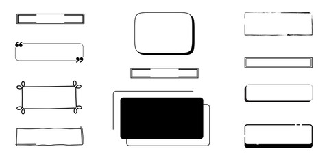 Creative Text Box Graphics Different Shape Collection Single Keyboard