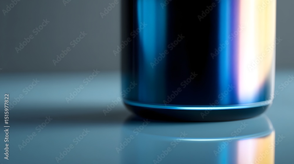 Poster sleek smart speaker interface with abstract reflections