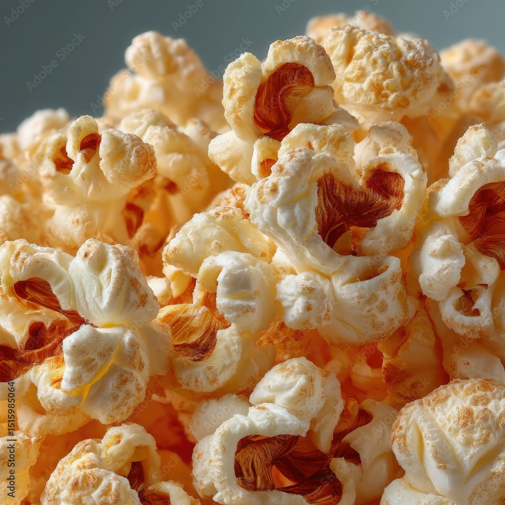 Aufkleber isolate studio image of popcorn photography studio close-up white background overhead view food pres