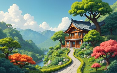 鮮やかな色彩と植物の形が融合したアート作品の一部を拡大して楽しむ時間。. High quality