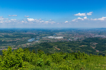 Fototapeta premium View of Serbia and Bosnia from Mount Gucevo