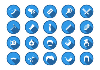 Barbershop & Hipster Flat Icon