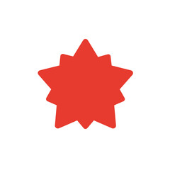 Red starburst shape