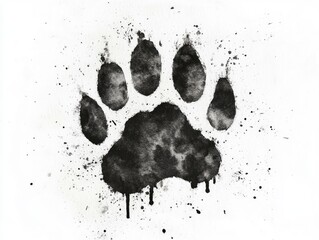 Black paw print on white background (1)