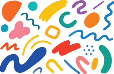 abstract colorful basic shapes geometric 3