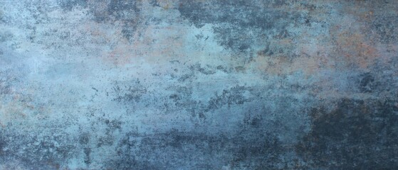 Weathered Zinc Surface with Bluish-Gray Corroded Natural Patina Texture