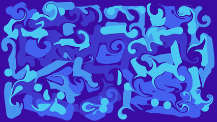 Abstract liquid background sticky texture blue color