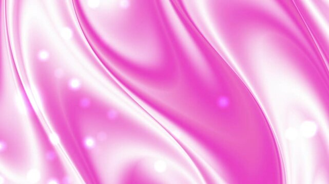 Soft pink abstract animated background with smooth flowing curves and glowing light particles. Ideal for beauty, fashion, cosmetic, or feminine themed visuals