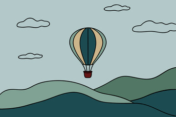 hot air balloon in the sky