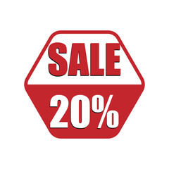 SALE 20% vector, 20% discount sales tag vector, 20% discount online banner sales tag
