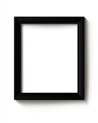 Empty black square picture frame