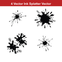 Set of spray paint design elements. Black and white isolated vector image of grunge.
