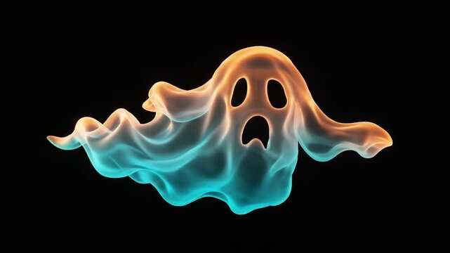 Floating Ghost Digital Art 3D Render - Powered by Adobe