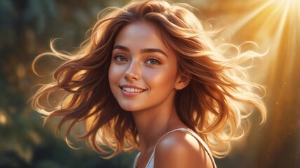 Tropical Summer Girl in Paradise  Vibrant Poolside Beautiful girl  , summer girl background , image ,  beautiful woman wallpaper , water color style art