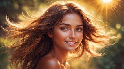Tropical Summer Girl in Paradise  Vibrant Poolside Beautiful girl  , summer girl background , image ,  beautiful woman wallpaper , water color style art