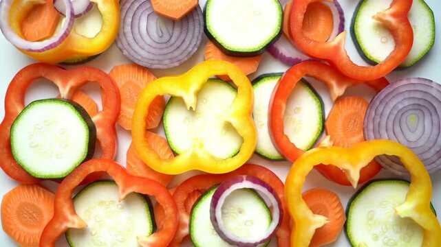 Colorful Vegetable Mix Presentation For Nutritional Culinary Projects