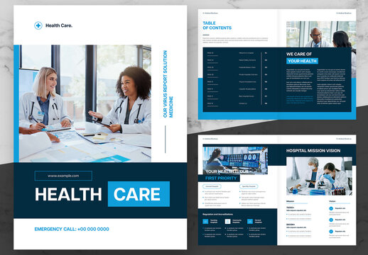 Blue And Black Medical Brochure