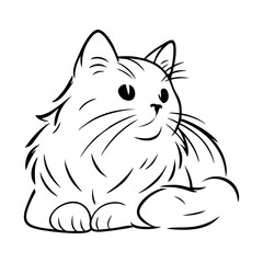 Cat black white logo icon design Halloween style