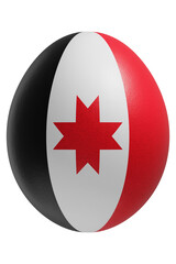 Rendered easter egg with a flag of Udmurtia on the surface.