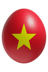 Rendered easter egg with a flag of Vietnam on the surface.