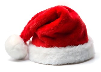 Santa Claus hat isolated on white background