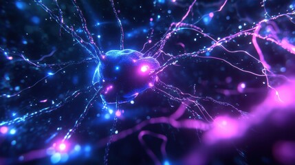 Cybernetic AI Entity Scanning Luminous Intelligence
