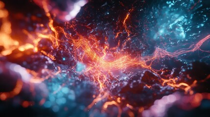 Neural AI Core with Pulsating Cyber Energy