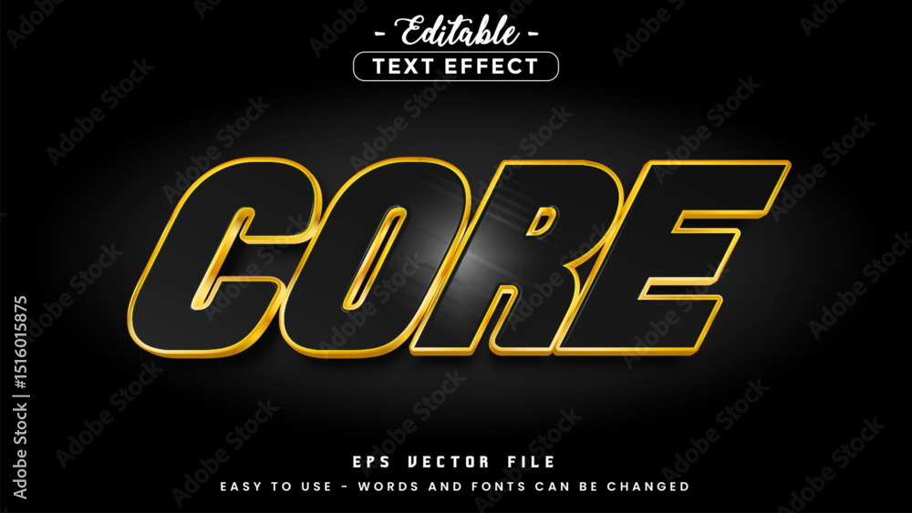 Poster editable text effect core text style.