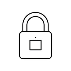 Fingerprint Lock Icon vector stock illustration
