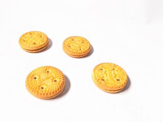 Coconut Biscuit on white background