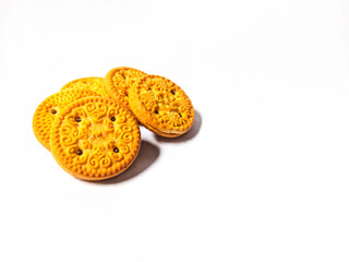 Coconut Biscuit on white background