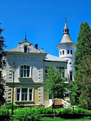 Old house in the city of Ukraine. Old architecture, like beautiful houses or a church.