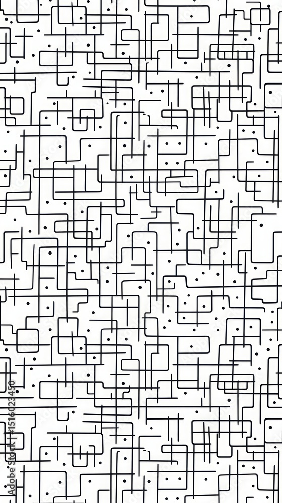Poster doodle grid pattern backgrounds maze repetition.