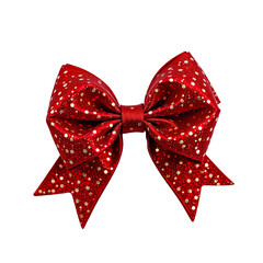 Sparkling Red Bow with Glitter for Holiday Decorations, Gift Wrapping, and Festive Occasions