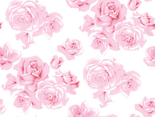 pink roses seamless pattern