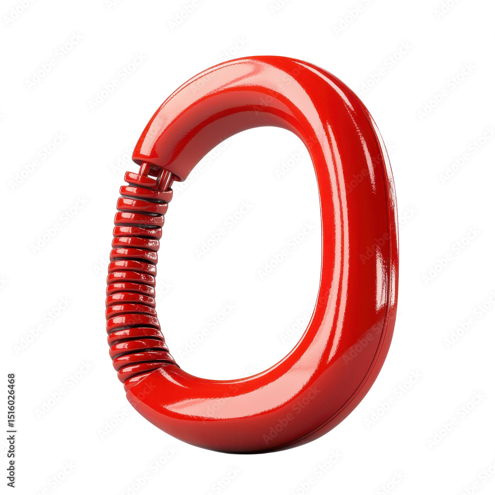 Aufkleber bold red abstract shape modern design glossy surface artistic render on black background