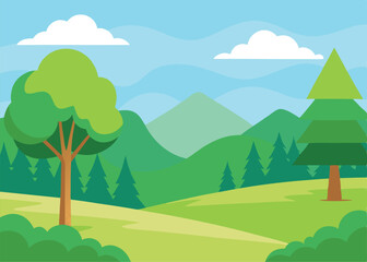 Obraz premium landscape with trees