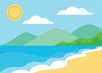 summer landscape with sea and sky