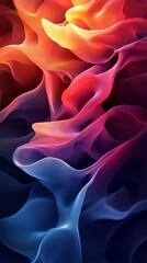 Obraz premium Fluid Abstract Art: Vibrant Hues in a Dreamlike Swirl