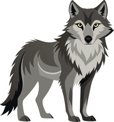 Fototapeta premium black and white wolf