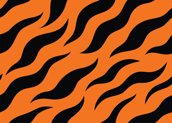 Bold Tiger Stripes Vector Illustration