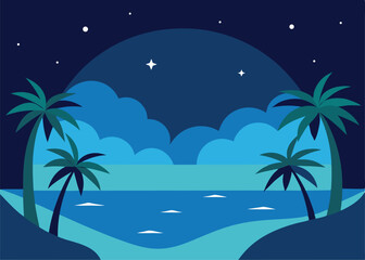 Fototapeta premium palm trees on the beach