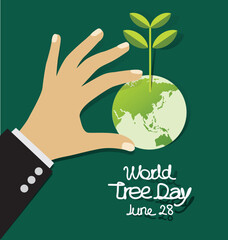 World tree day concept vector illustration.