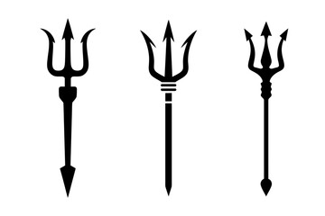 Trident vector set poseidon weapon neptune symbol © Jibongfx