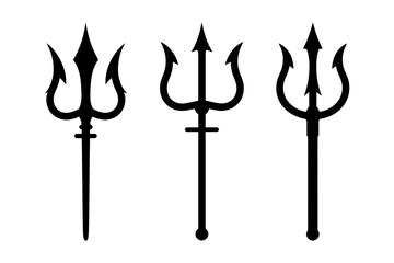 Trident vector set poseidon weapon neptune spear icon © Jibongfx