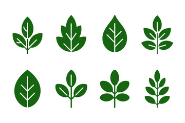 Green leaf vector botanical foliage nature design